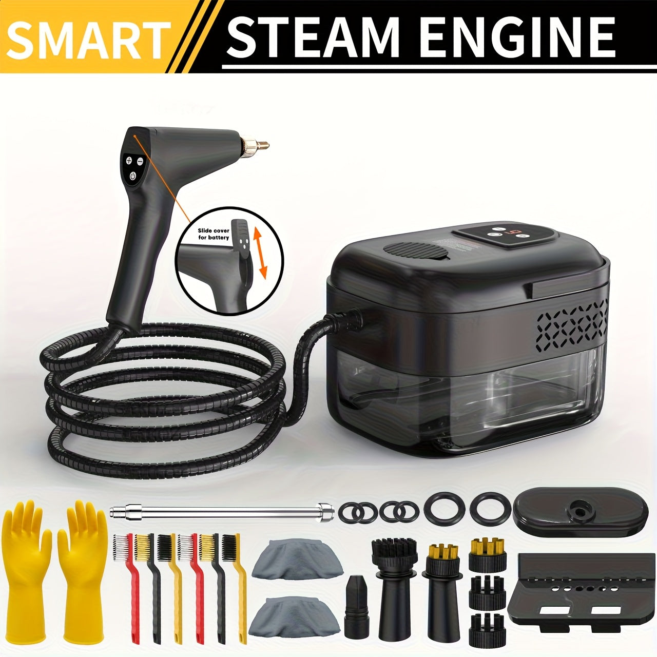 KINETIHOME High Pressure Steam Cleaner Handheld for Home Cleaning