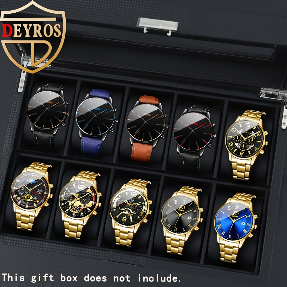 NOTIONR Men's Analog Quartz Watches With Date Display Casual Round