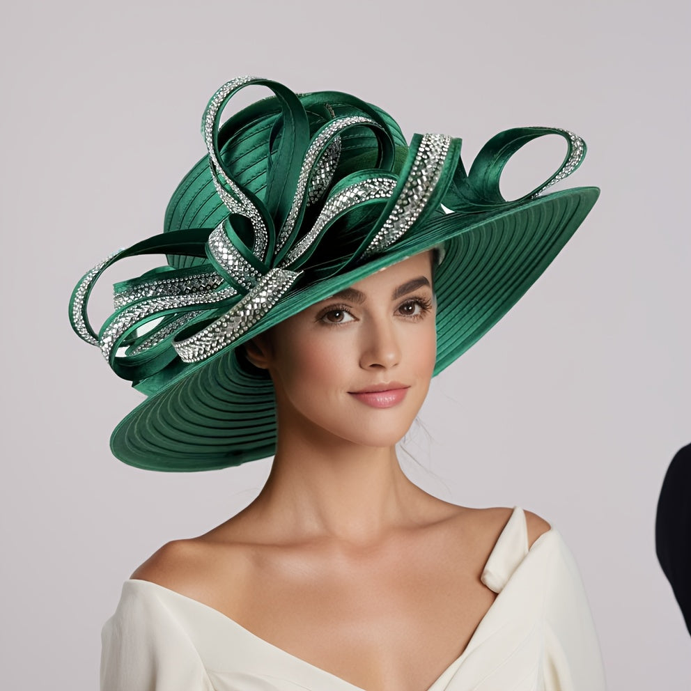 Handmade Easter Elegant Lady Church Hat Worship Hat Mother Grandmother Gift Special Occasion Wide Brim Hat