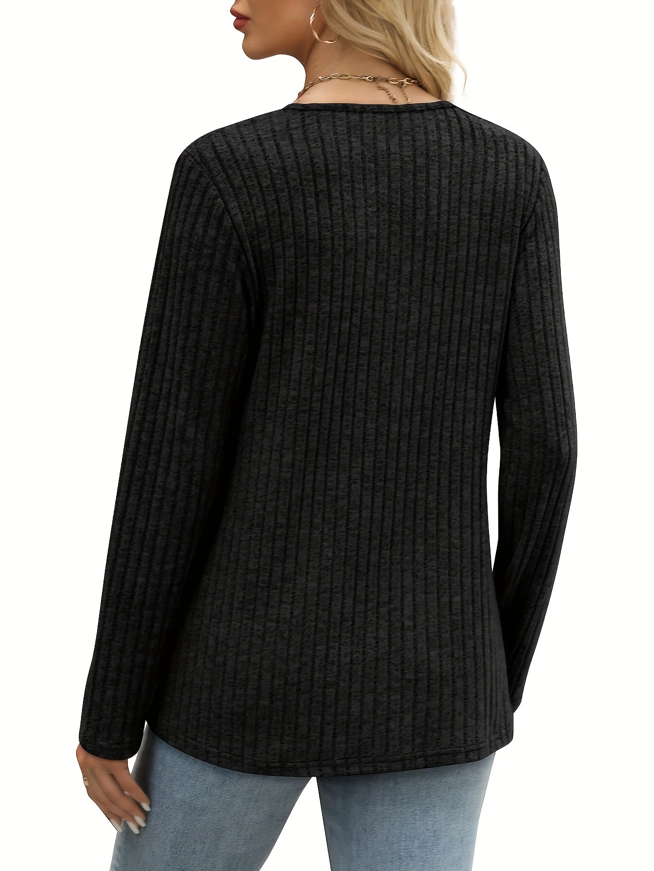 Women's Two-Piece V-Neck Button Pullover Cropped Sweater