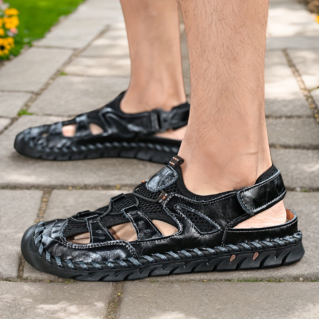 GREKS Closed Toe Men's Sports Sandals Non Slip Quick Dry