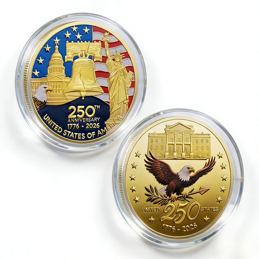 US Independence 250th Anniversary Coin Set Replica With Case