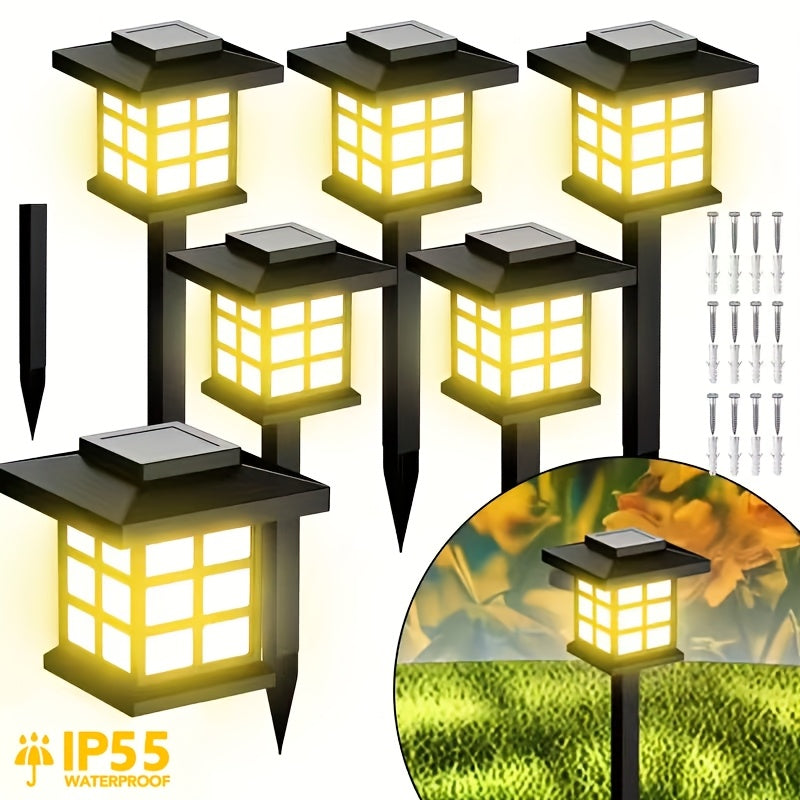 YUNXI Solar Path Lights Outdoor Garden Landscape Lighting LED