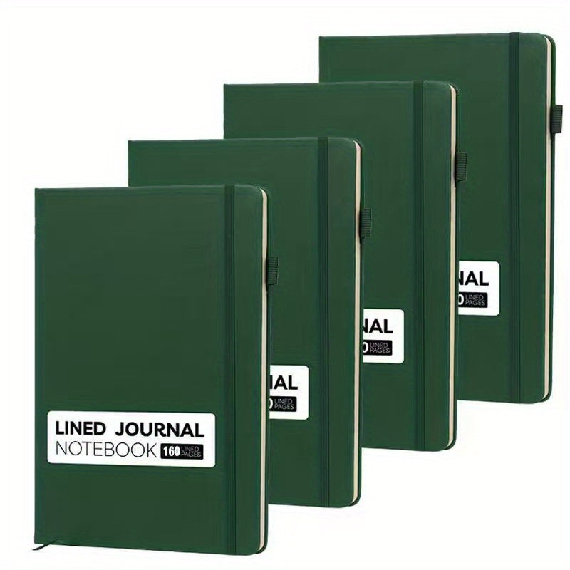 Leather Hardcover Lined Notebook 200 Pages With Index Stickers