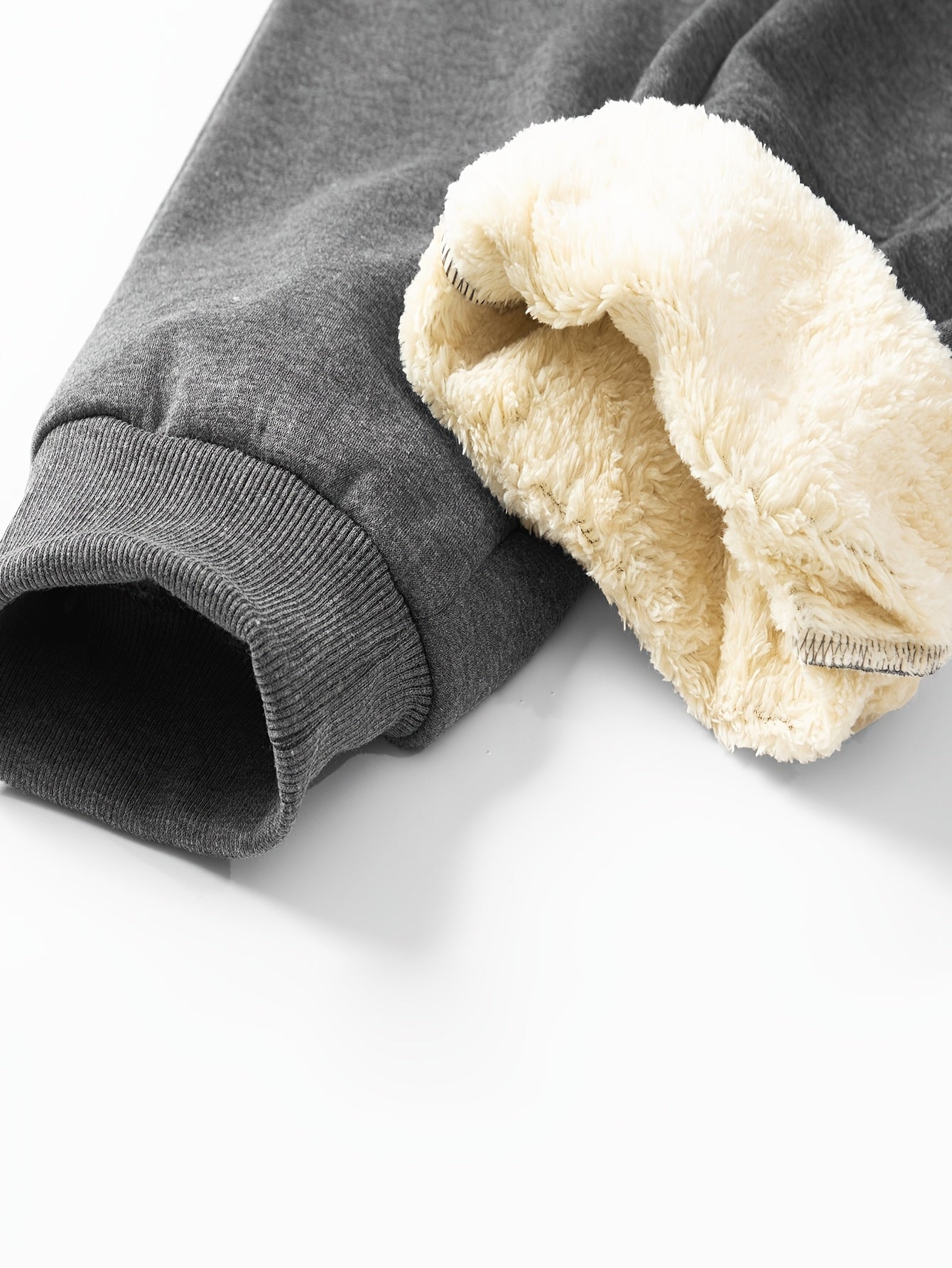 Men's Winter Fleece Set Hooded Jacket With Sherpa-Lined Pants