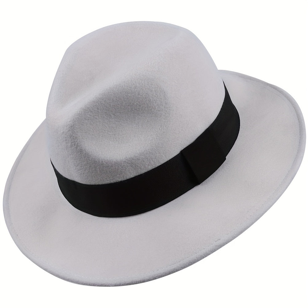 Unisex Wool Fedora Hat Moisture Wicking British Style Classic