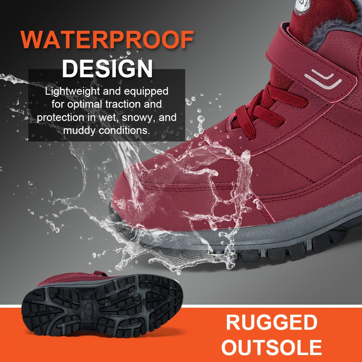 ZUTY Womens Snow Boots Fleece Lined Winter Waterproof Ankle Boot