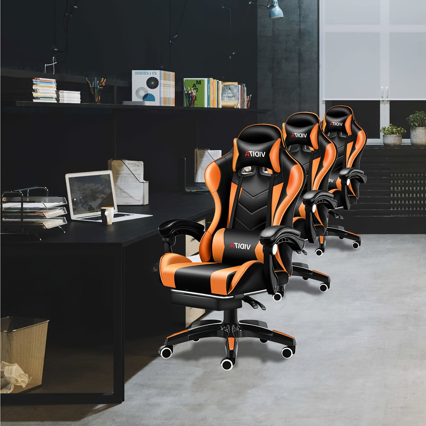 Ergonomic Gaming Chair With Lumbar Support Racing Style For PC