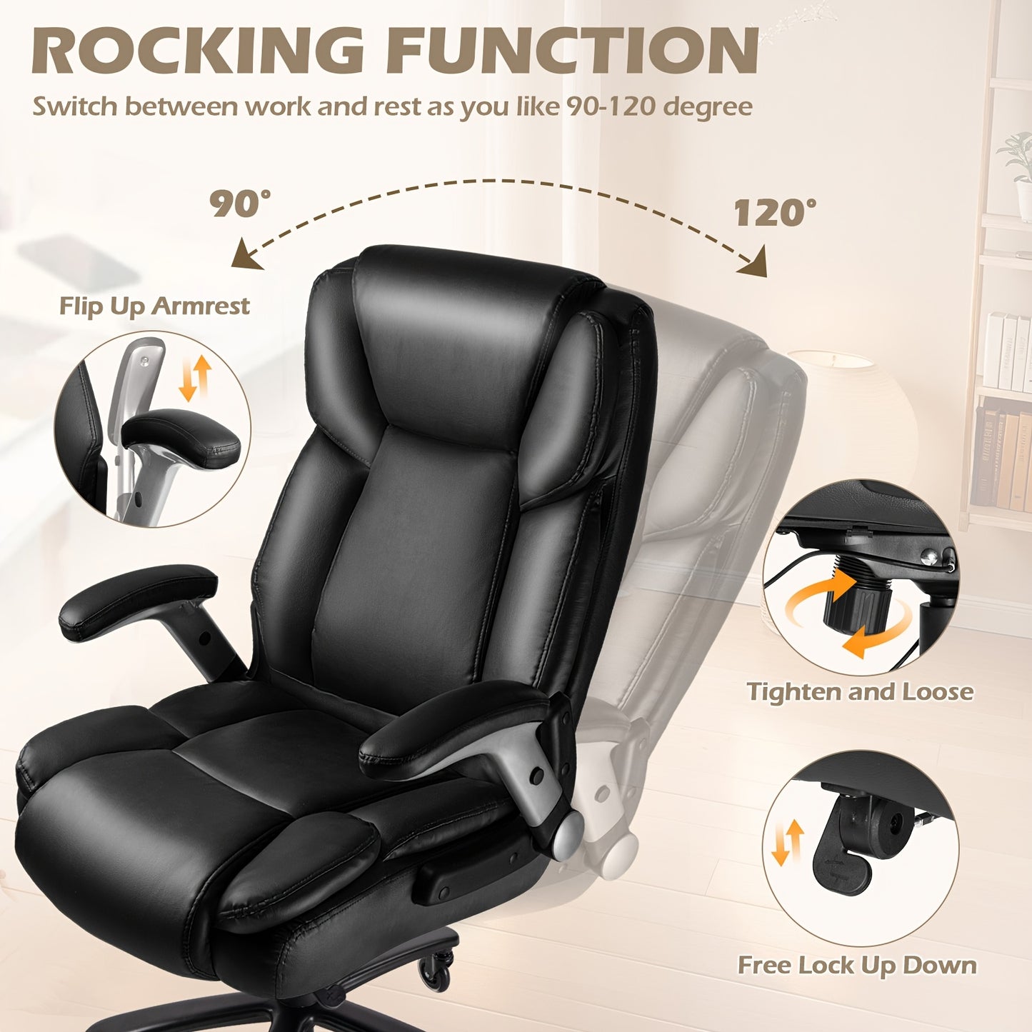 Heavy Duty Office Chair 600 Lbs Big And Tall Ergonomic Seat