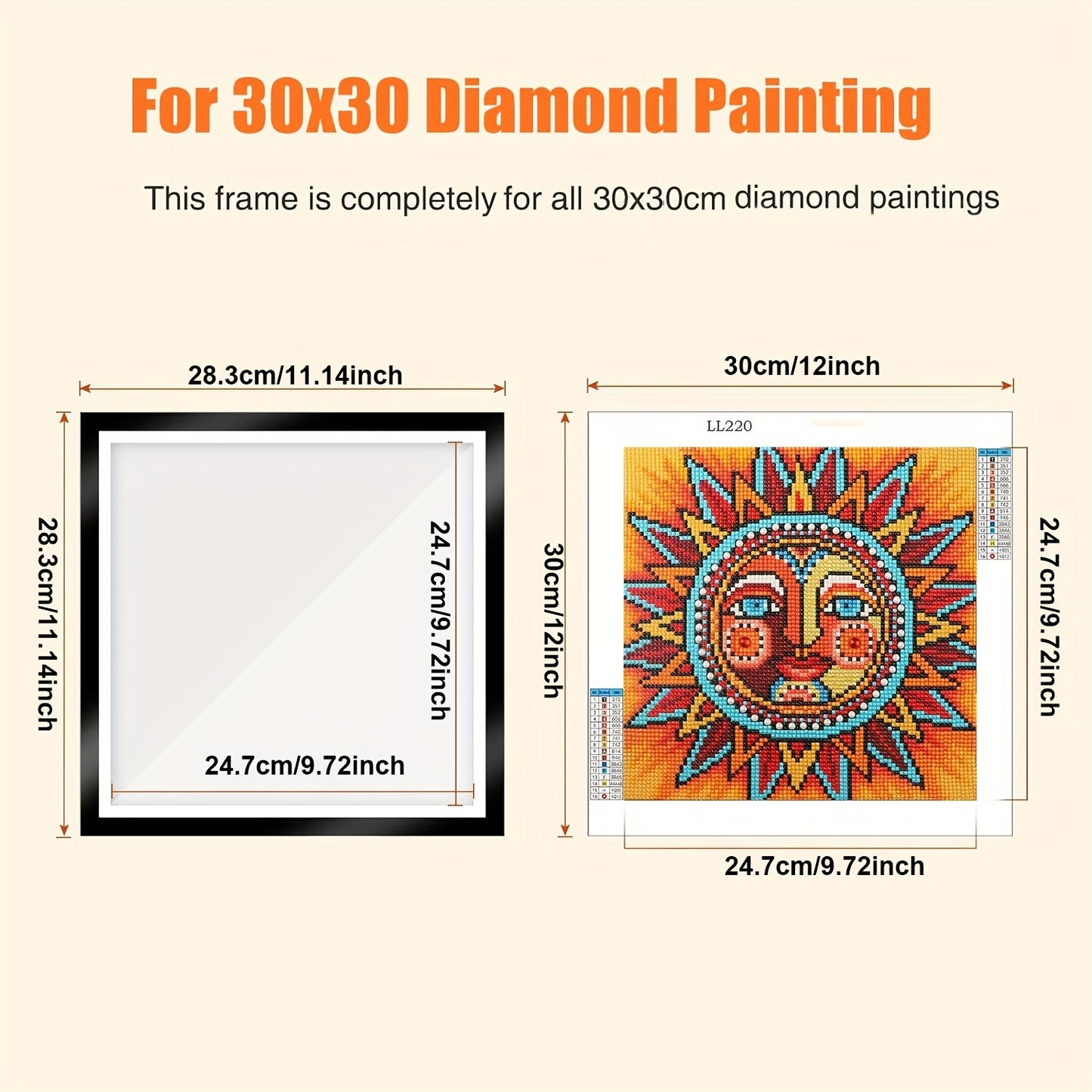 5 Pack Diamond Painting Magnetic Frames Self Adhesive With Hooks