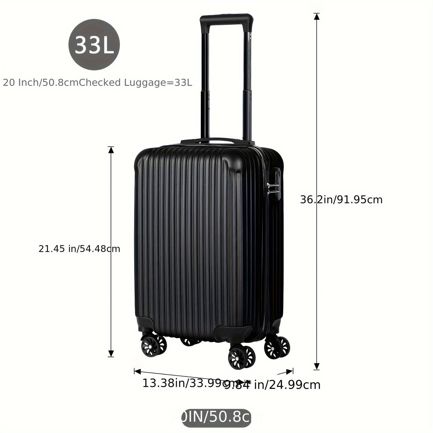 BTY Two Piece Luggage Set with Spinner Wheels Travel Case