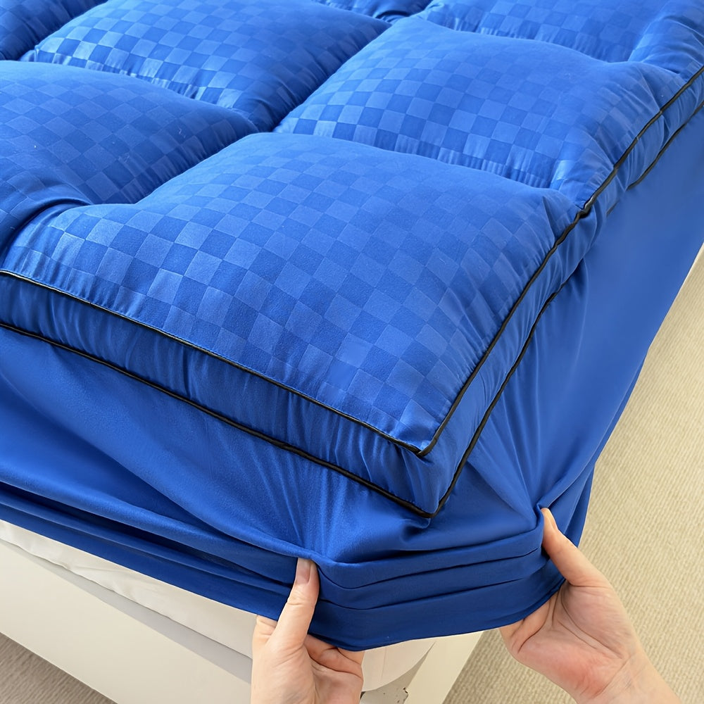 Extra-Thick Mattress Cover with Cushioning Layer - Spill-Proof & Stain-Resistant Bed Topper, Machine Washable Breathable Suitable for Bedrooms, Dorm Beds, Rooms, Care - Fit for All Mattresses (No)