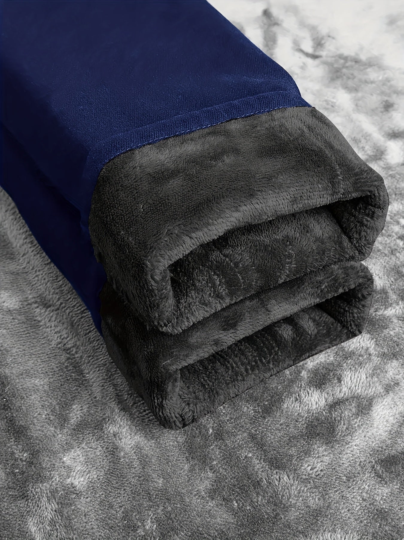 Men's Fleece-Lined Thermal Jeans Slim Fit For Winter Warmth