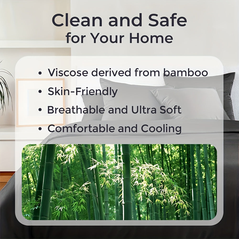 GOHOME Bamboo Cooling Bedding Set For Hot Sleepers