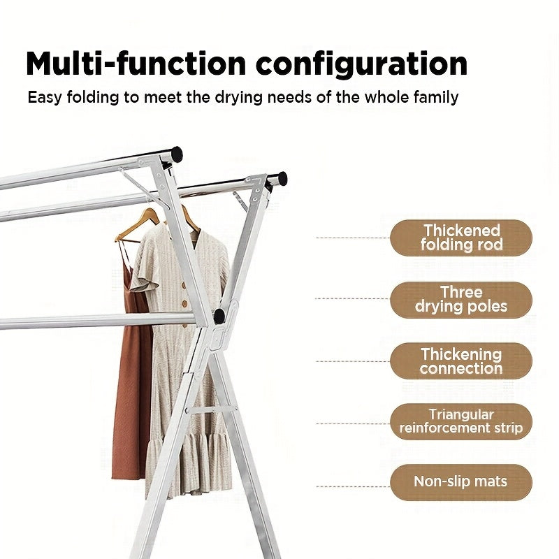 JOYBOS Heavy Duty Clothes Drying Rack Retractable Folding Indoor Outdoor