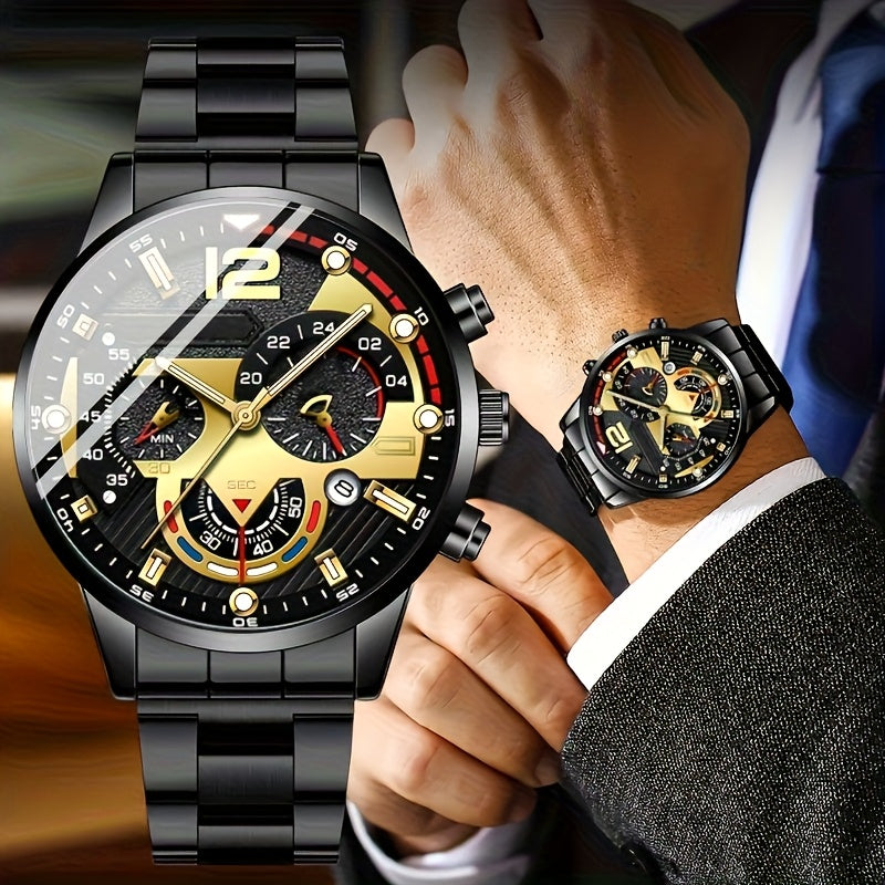 Men's Luxury Watch Set 5 Piece Elegant Business Gift