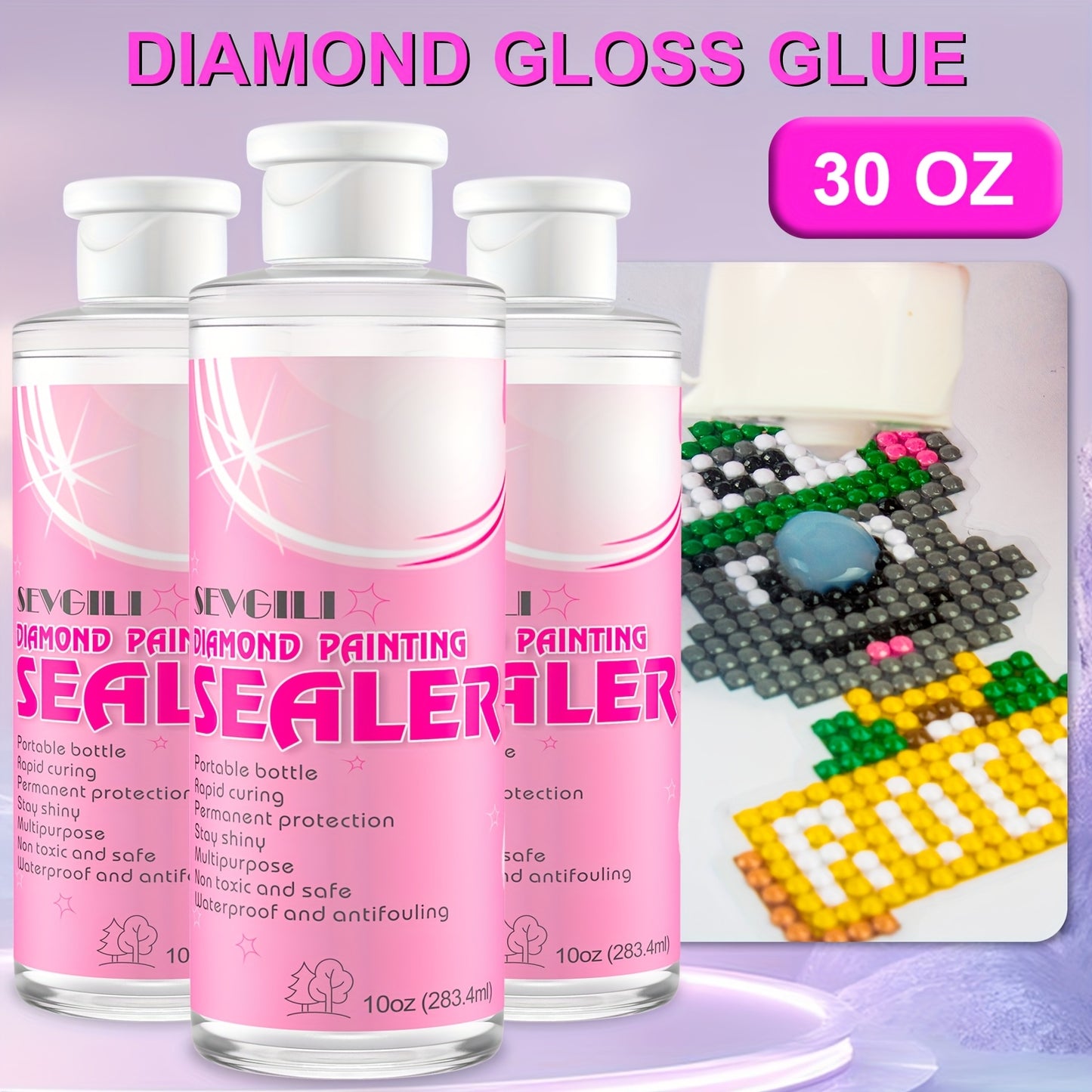 PUDUO Diamond Painting Sealant Kit With Brush Tool
