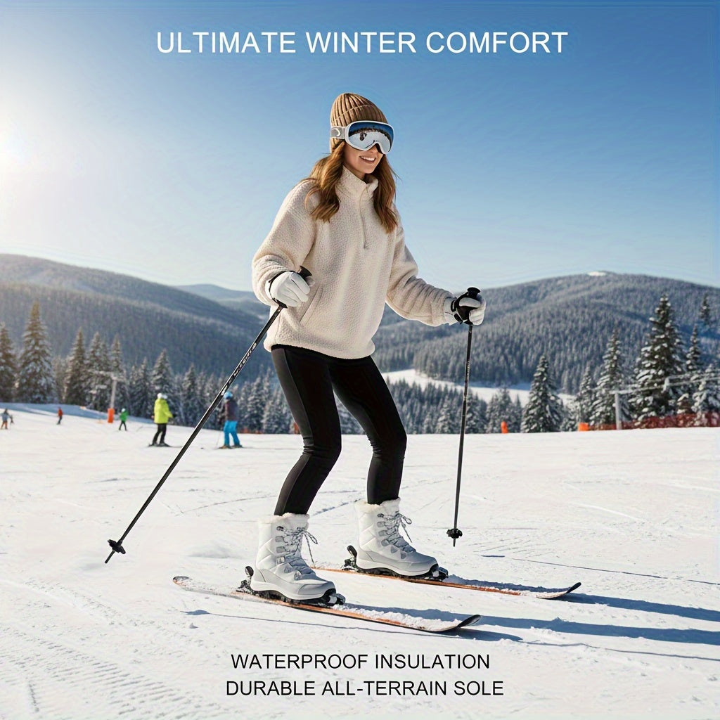 KVOW Winter Snow Boots With Warm Insulated Lined High Top