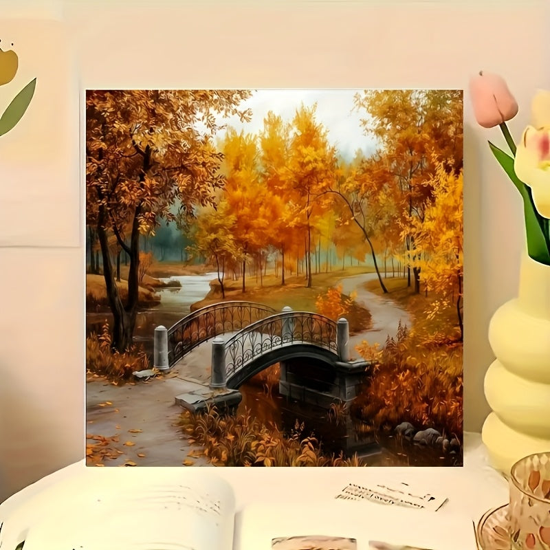 5D Diamond Painting Kit Round Mosaic Landscape Frameless DIY Craft