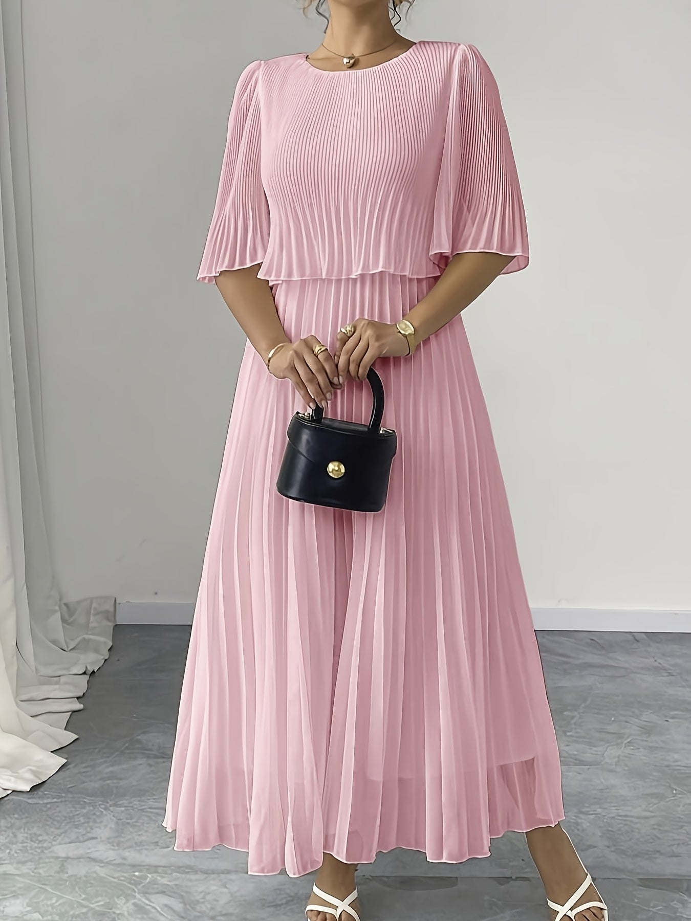 Elegant Pleated Dress For Women