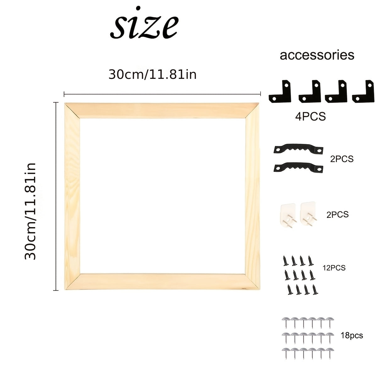 DIY Solid Wood Poster Frame Kit for Oil Painting Artwork