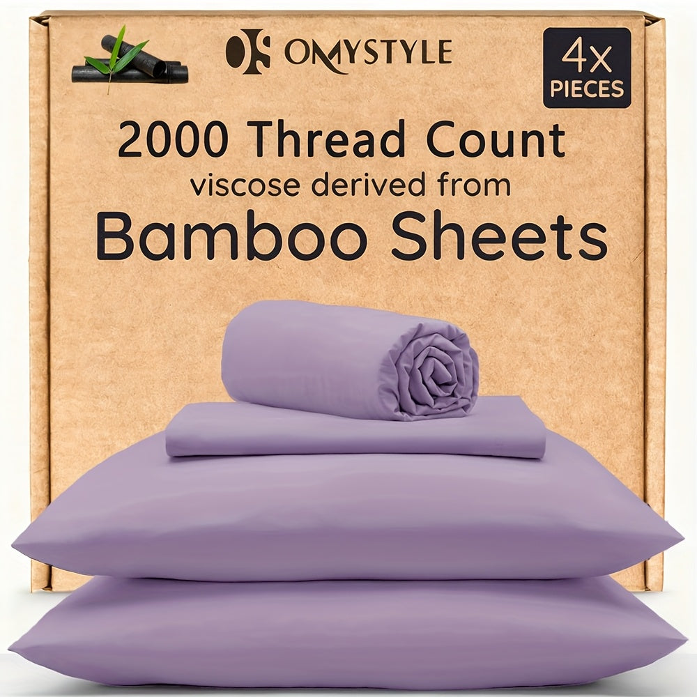 GOHOME Bamboo Cooling Bedding Set For Hot Sleepers