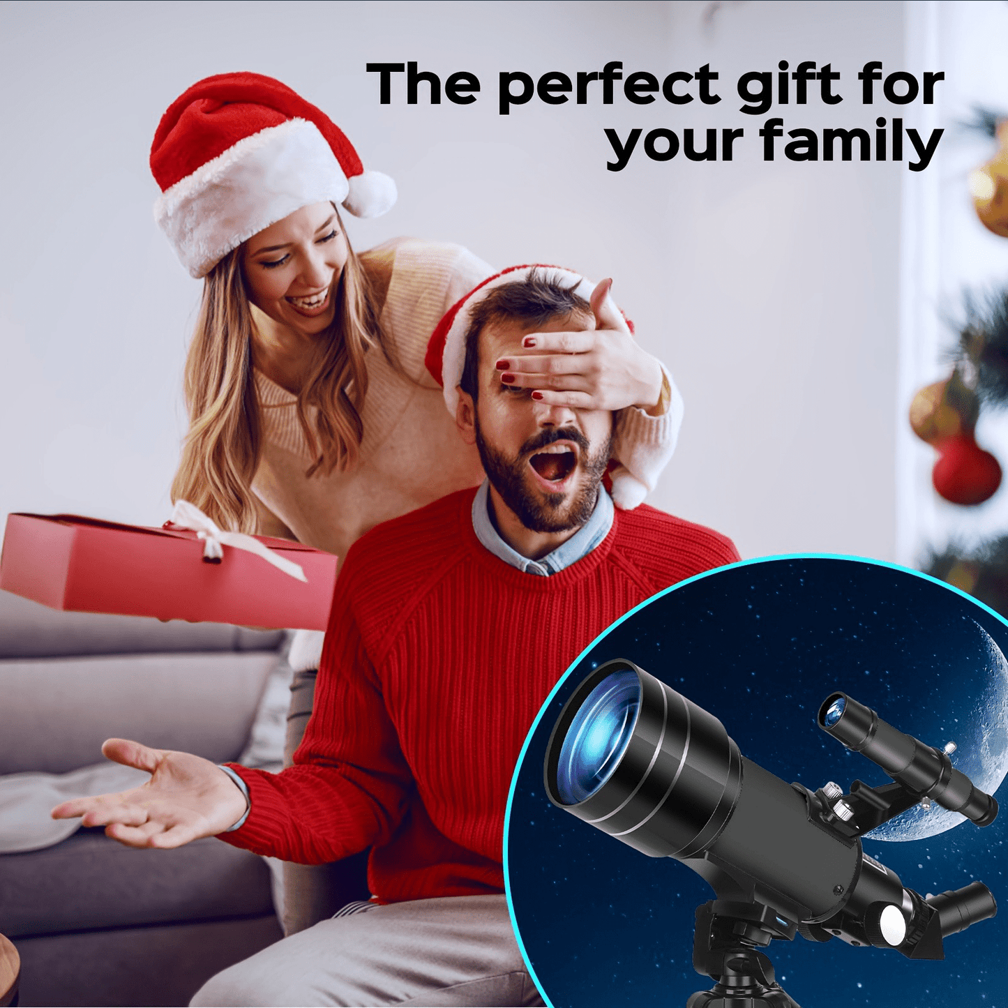 Portable Astronomical Telescope for Adults with Tripod Eyepiece and Barlow Lens