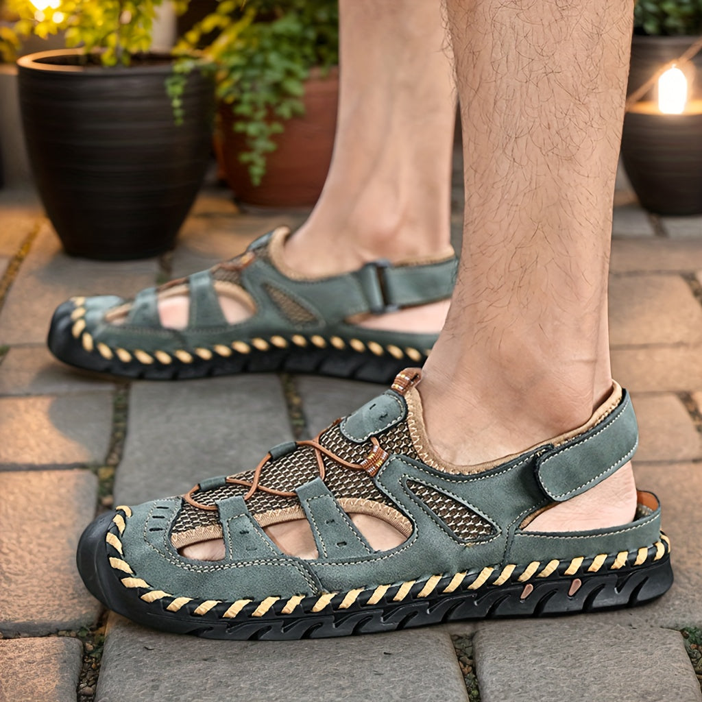 GREKS Closed Toe Men's Sports Sandals Non Slip Quick Dry