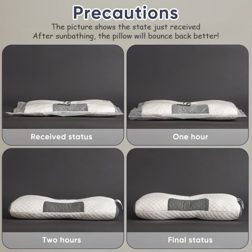 Purchase One And Receive Another at No Cost, Two Soft Woven Neck Massage Pillows for Couples - Featuring Adjustable Ergonomic, High-Quality Pillow Core, And a Removable Pillowcase for Enhanced Sleeping Comfort.