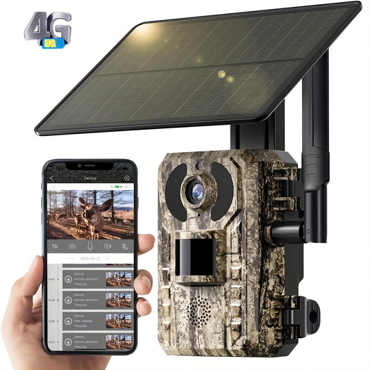 GMOX 4G LTE Trail Camera 4K LiveView Night Vision Solar