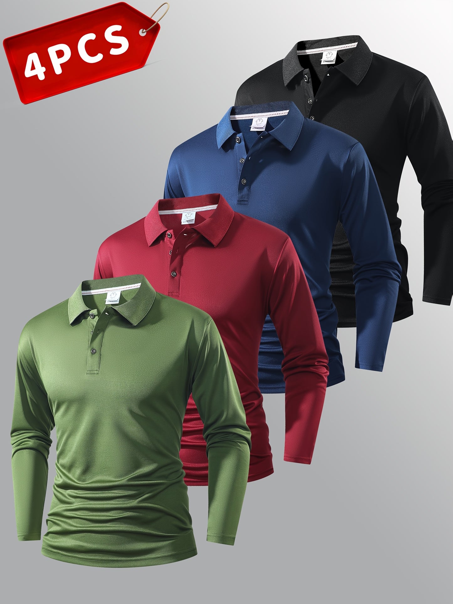 Men's Long Sleeve Polo Shirt Set Autumn Collection