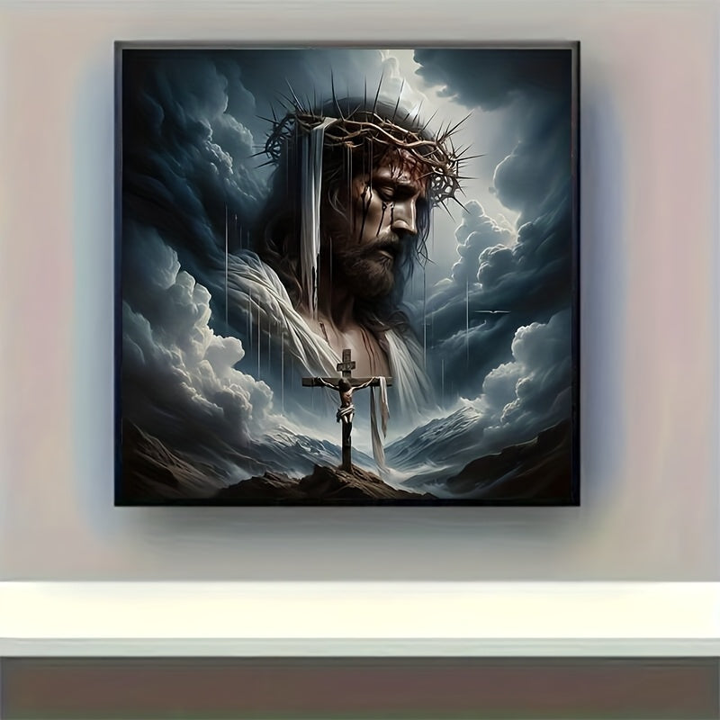 5D Diamond Painting Kit Christ Crucifixion And Resurrection Wall Art