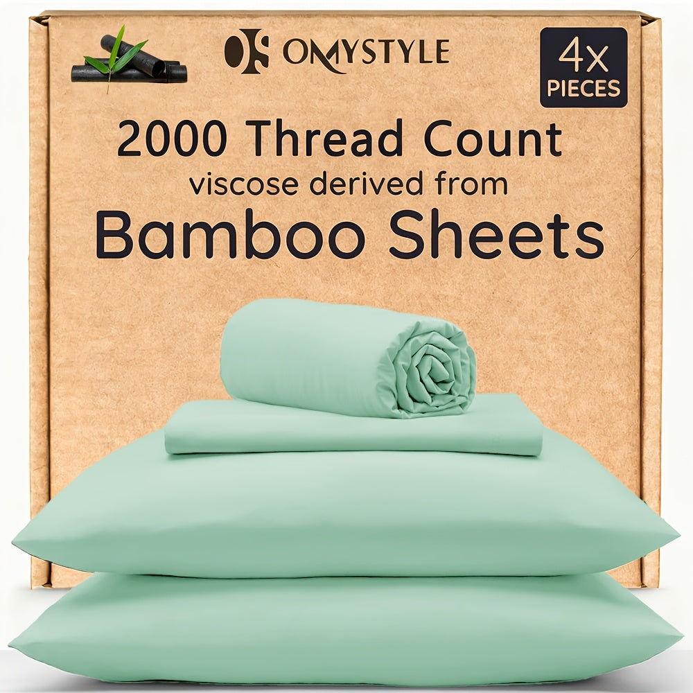 GOHOME Bamboo Cooling Bedding Set For Hot Sleepers
