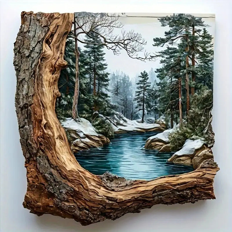 5D Full Drill Round Diamond Painting Landscape Mosaic Art Set