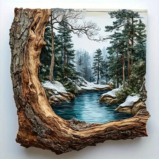5D Full Drill Round Diamond Painting Landscape Mosaic Art Set