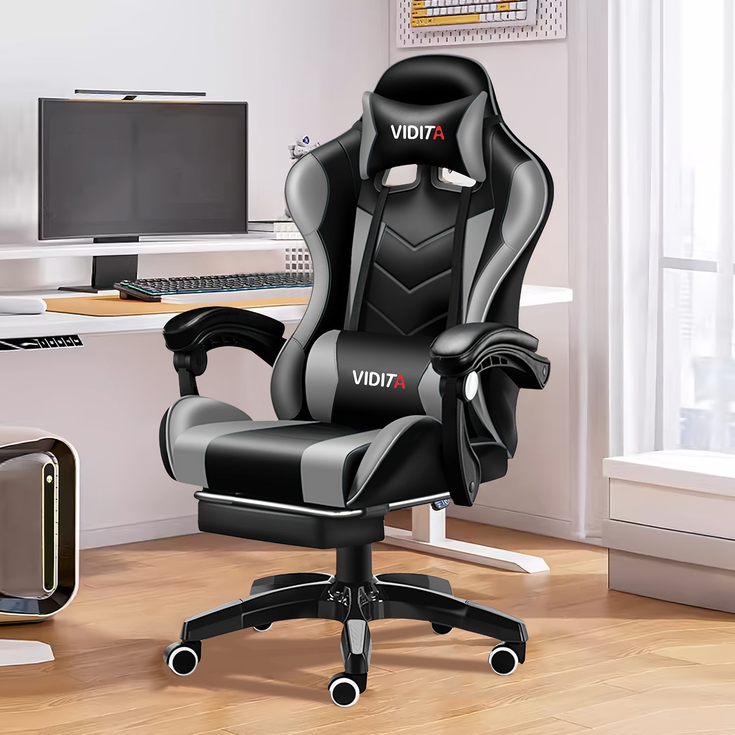 Ergonomic Gaming Chair With Lumbar Support Racing Style For PC