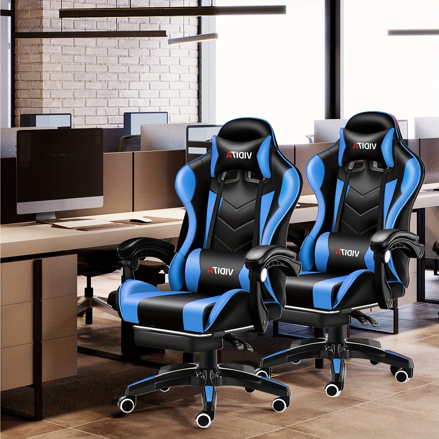 Ergonomic Gaming Chair With Lumbar Support Racing Style For PC