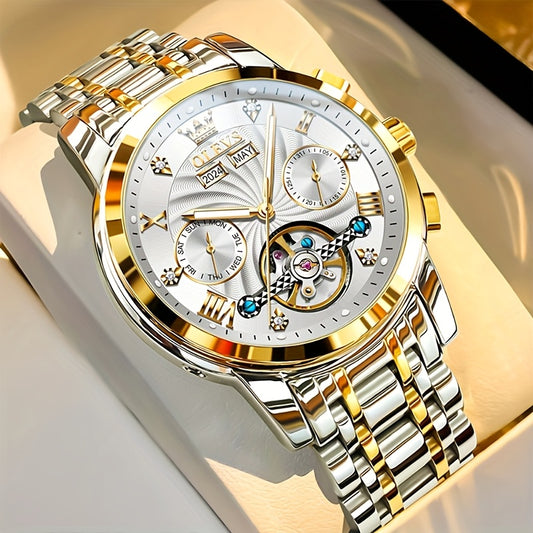 OLEVS Men's Automatic Mechanical Watch With Luminous Hands