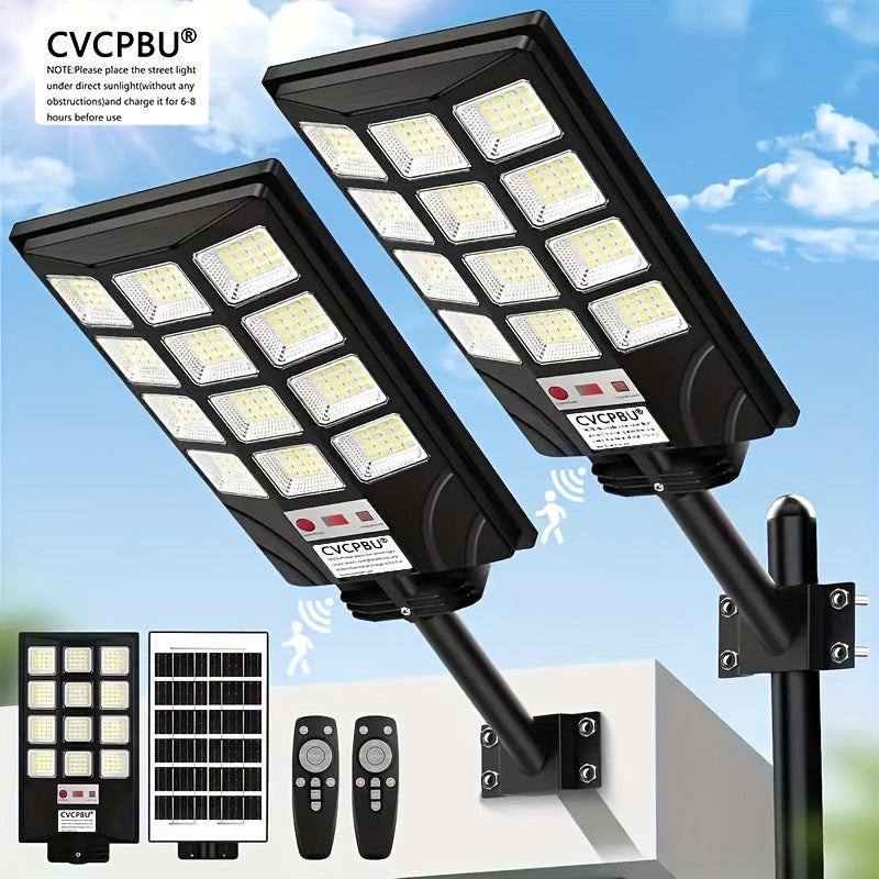 CVCPBU Solar Street Lights 400 LED Waterproof Remote Control