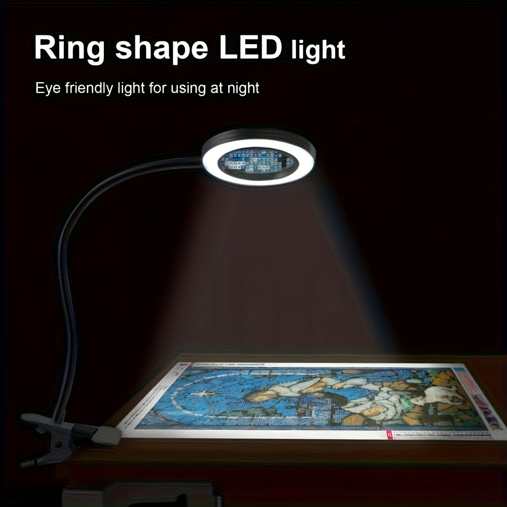 Diamond Painting Magnifier Light With 5V USB Clamp Lamp