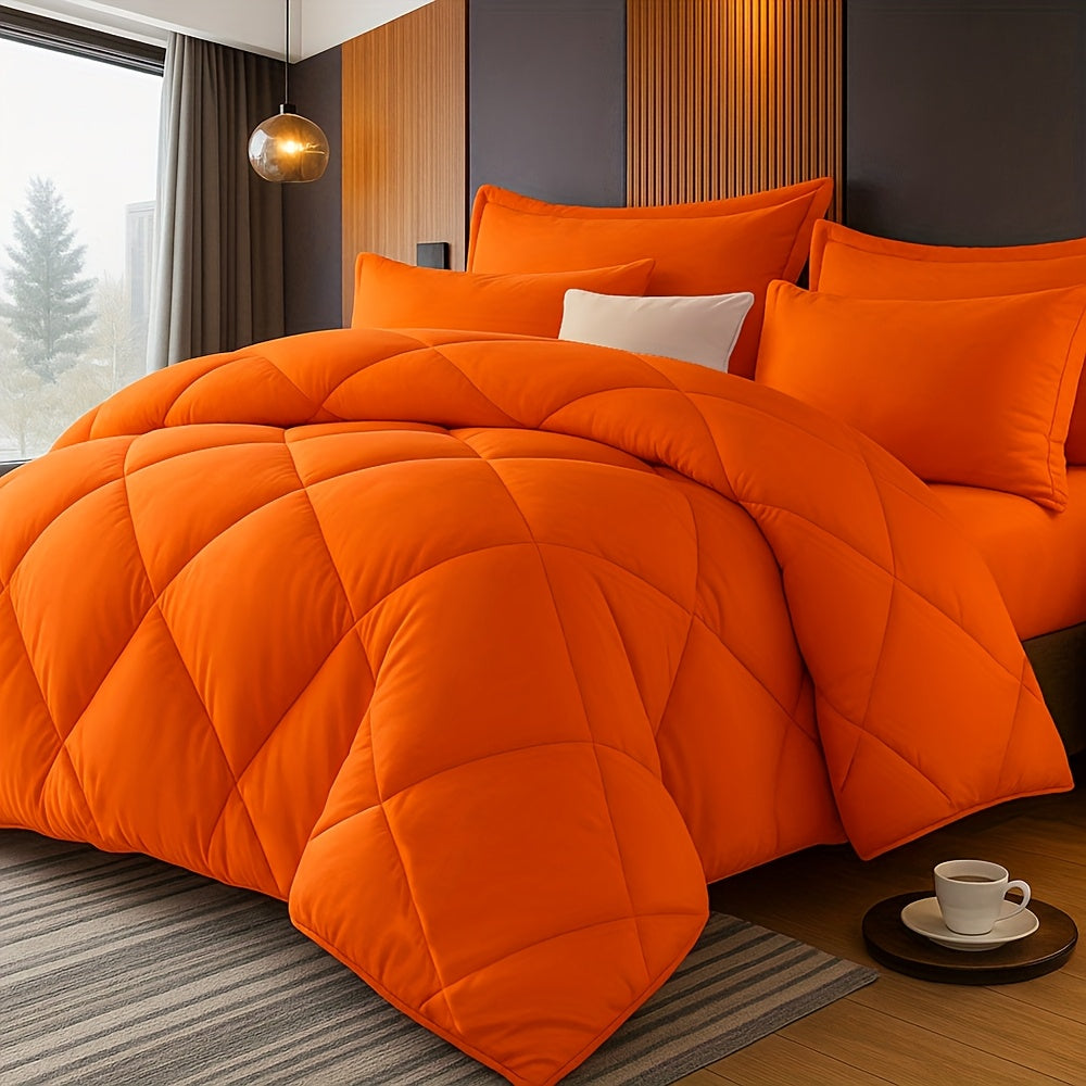 2/3pcs Solid Color Diamond Pattern Large & Extra-Large Bed Sheet Sets Soft Comfortable And Ultra-fine Fiber Filled Lightweight Fabric Breathable Quilt Easy to Take Care Of Equipped with Quilts And Pillowcases Luxurious Qualit