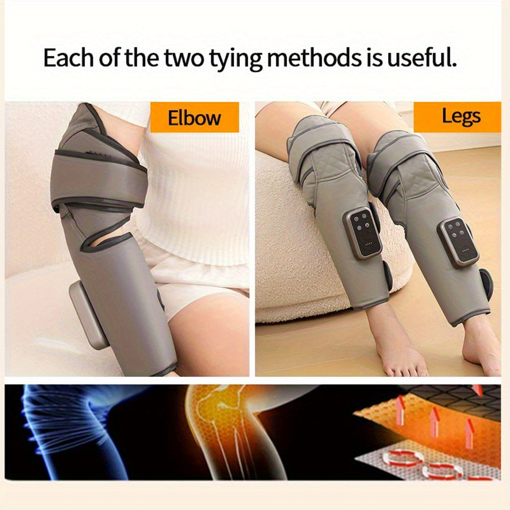 1pc an Electric Multifunctional Leg Massager Featuring Air Compression And Heating, with Three Modes And Three Intensity Settings, Rechargeable Via USB