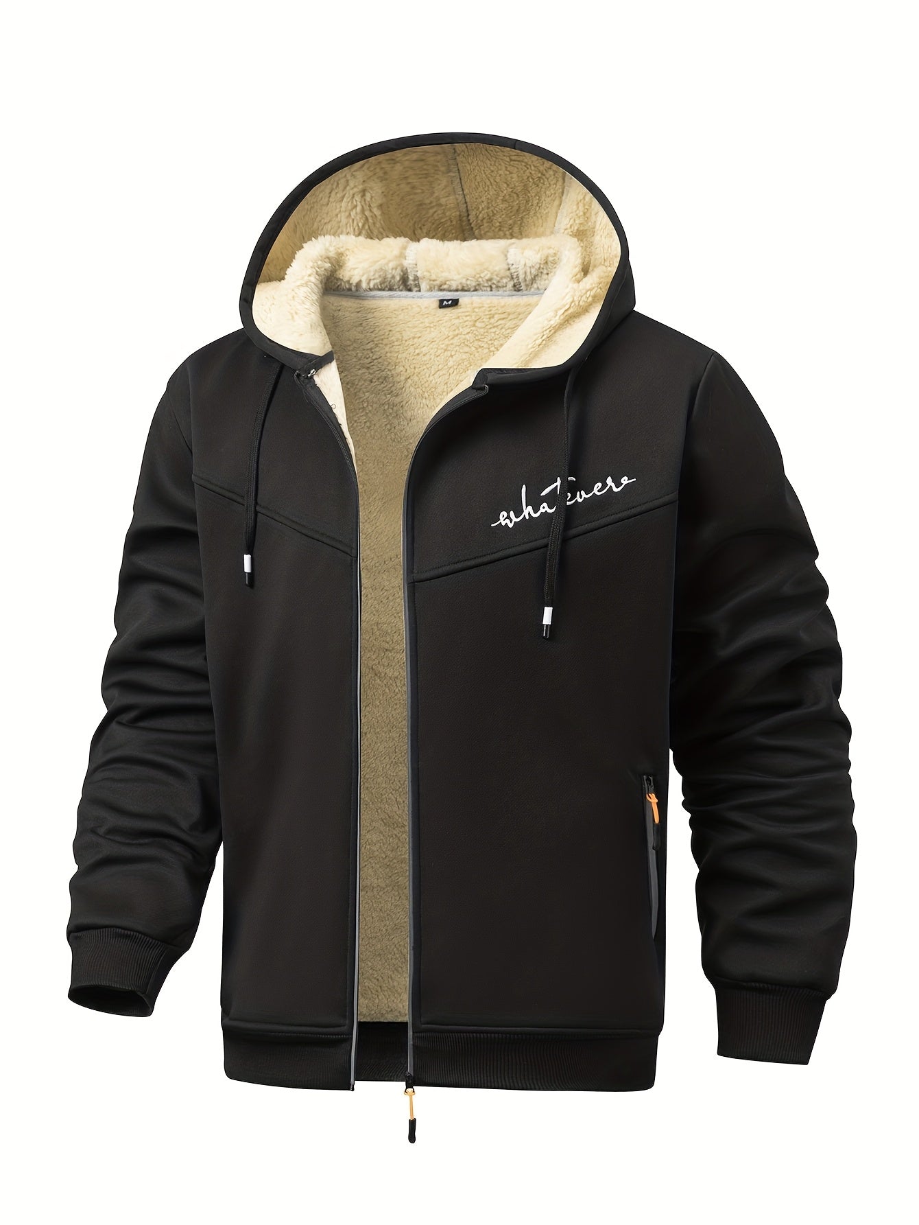 Men's Winter Fleece Set Hooded Jacket With Sherpa-Lined Pants