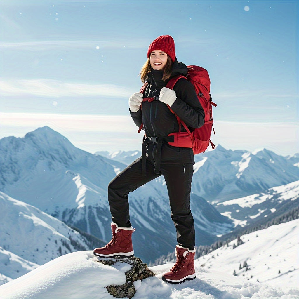 KVOW Winter Snow Boots With Warm Insulated Lined High Top