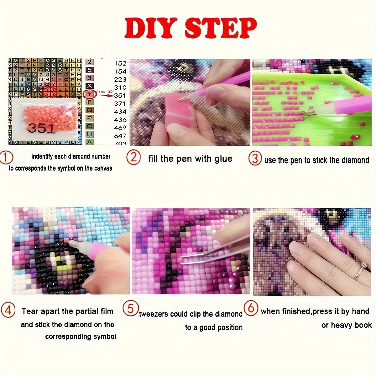 5D Diamond Painting Kit Round Diamonds DIY Artwork Home Decor