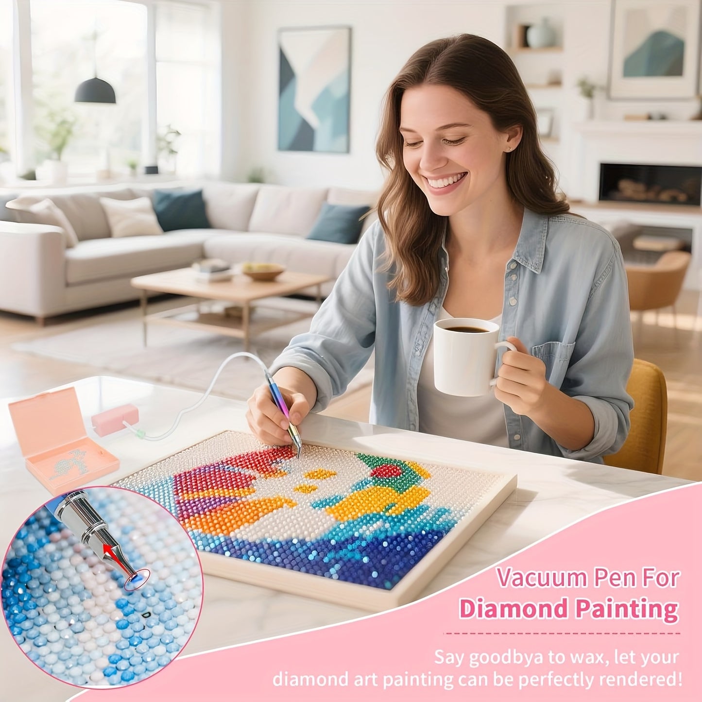 SOULKAWA Diamond Painting Pen Set With Storage Tray