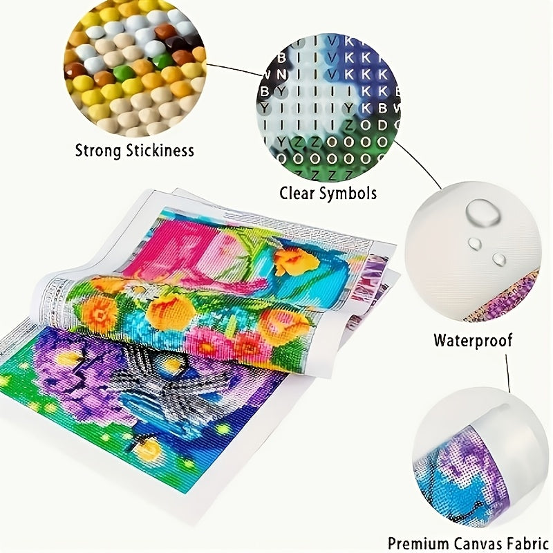 Diamond Art Painting Kit 6 Piece 5D Round Full Design