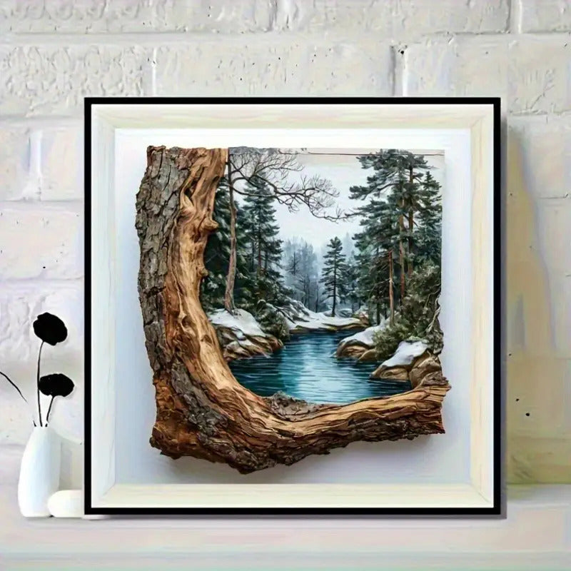 5D Full Drill Round Diamond Painting Landscape Mosaic Art Set