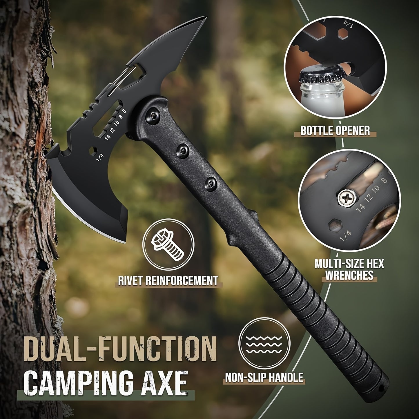 Purple Dragon Outdoor Axe Kit With Hatchet And Tools