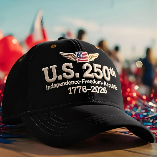 Patriotic Independence Day Commemorative Baseball Cap With Bald Eagle